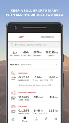 Sports Tracker android App screenshot 2